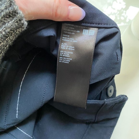 Uniqlo Navy Blue Ankle Trousers - Picture 5 of 8
